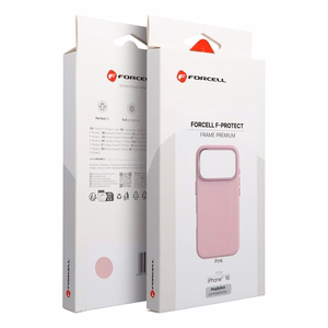 Dėklas skirtas iPhone 16 Forcell F-Protect Frame Premium suderinamas su Magsafe rožinis