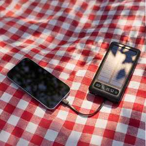 Setty solar power bank SLR-100 10000 mAh juodas