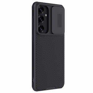 Nillkin CamShield Pro dėklas telefonui Samsung Galaxy S25 su kameros dangteliu - Juodas