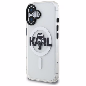 Karl Lagerfeld IML Karl Sketch Logo MagSafe dėklas iPhone 16 - skaidrus