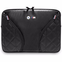 BMW Carbon Pockets & Metal Logo Sleeve 14 coliu nesiojamojo kompiuterio krepselis - juodas