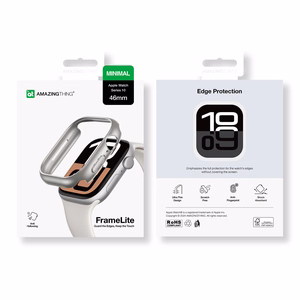 AmazingThing Minimal dėklas Apple Watch 46mm – Sidabrinis