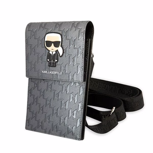 Karl Lagerfeld Ikonik Karl Monograma Lopinėlių krepšys - sidabrinis