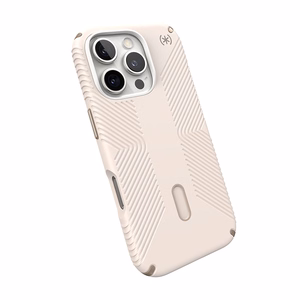 Speck Presidio2 Grip ClickLock & MagSafe dėklas, skirtas iPhone 16 Pro, „Bleached Bone“ / „Heirloom Gold“ / „Hazel Brown“
