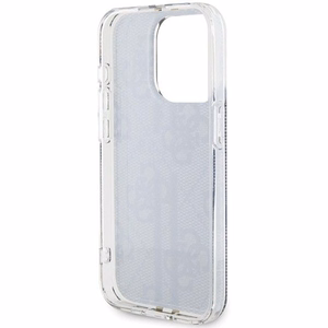 Guess IML 4G Gold Stripe dėklas telefonui iPhone 15 Pro - juodas