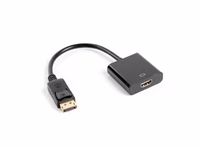 LANBERG DISPLAYPORT(M)->HDMI(F) ADAPTERIS 10CM