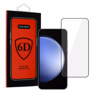 Tel Protect Pilnas klijavimo 6D apsauginis stiklas SAMSUNG GALAXY S23 PLUS juodas