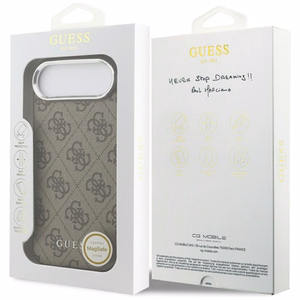 Guess 4G Classic Logo Magnetinis dėklas telefonui iPhone Air - ruda