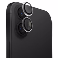 Uniq Optix skaidri kameros objektyvo apsauga iPhone 16 / 16 Plus su aplikatoriumi - skaidrus juodas