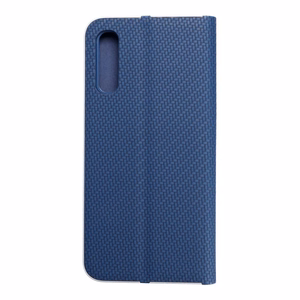 Dėklas telefonui LUNA Book Carbon SAMSUNG A50 mėlynas