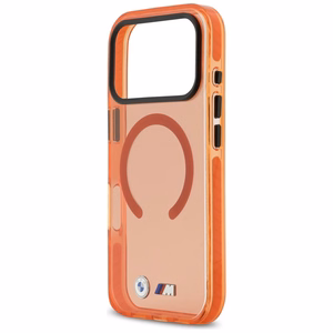 BMW M IML Shockproof Metal Logos MagSafe Dėklas for iPhone 17 Pro - Pro oranžinis