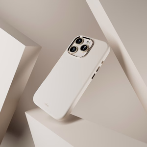 Puro Icon Mag Pro Magnetinis silikoninis dėklas telefonui iPhone 16 Pro - smėlio spalvos