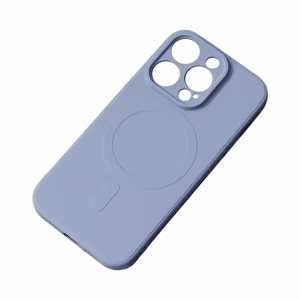 Совместимый с MagSafe силиконовый чехол для iPhone 15 Plus Silicone Case - серый
