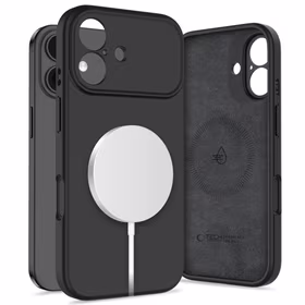 Tech-Protect Silicone magnetinis dėklas telefonui iPhone 17 - juodas