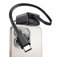 USAMS Tinklo įkroviklis 1xUSB-C su susukamu laidu USB-C Retractable PD+QC 20W Gan Fast Charging baltas YC Series CC233TC02 (US-CC233)