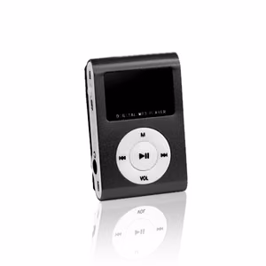 "Setty MP3" su LCD ekranu ir ausinėmis, juodos spalvos
