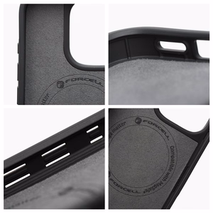 FORCELL F-PROTECT Mirage, karinio standarto išbandytas magnetinis dėklas telefonui IPHONE 16 PLUS, sidabrinis rūkas