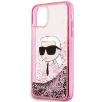 Karl Lagerfeld blizgus Karl Head dėklas iPhone 11/XR - rožinis