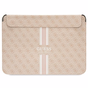 Guess 4G Printed Stripes dėklas 16" nešiojamam kompiuteriui - rožinis