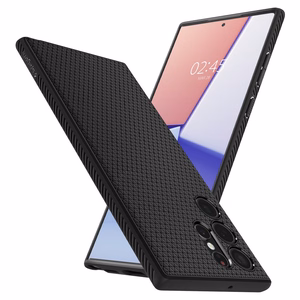Spigen Liquid Air dėklas telefonui Samsung Galaxy S22 Ultra - Matinis juodas