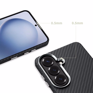 Tech-Protect Ion Carbon MagSafe Dėklas for Samsung Galaxy S26 - juodas and sidabrinis