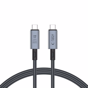 Tech-Protect UltraBoost Max кабель USB-C 4.0 USB-C 4.0 PD 240W 8K 40Gbps 1м - серый