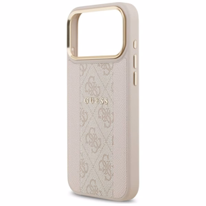 Guess 4G Stripe Magnetinis dėklas telefonui iPhone 17 Pro Max - rožinė