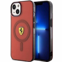 Ferrari FEHMP14SURKR iPhone 14 6.1" raudonas kietas dėklas telefonui pusiau permatomas magnetinis (MagSafe)