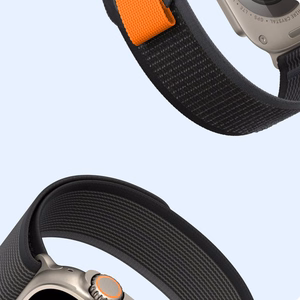 DUX DUCIS dirželis YJ nailoninis Apple Watch 42 / 44 / 45 / 49 mm juodas pilkas