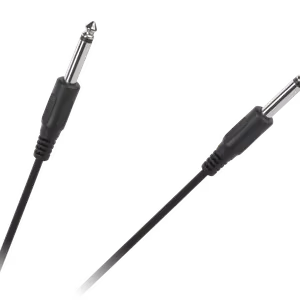 6,3 mm jack–6,3 mm jack mono kabelis, 1 m