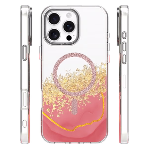 Epoxy Mag dėklas skirtas iPhone 16 Pro Max 6,9" rožinis