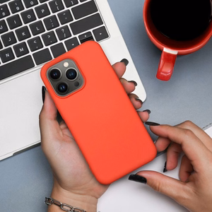 SILICONE dėklas telefonui XIAOMI Redmi 15C persikinis