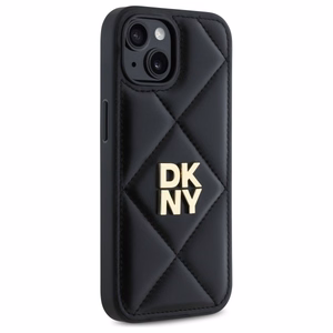DKNY Quilted Stack Logo dėklas telefonui iPhone 14 - juodas
