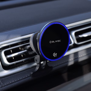 Blavec Automobilinis laikiklis BHC-04B Qi2.2 25W magnetinis su indukciniu krovimu ventiliacijai (BHC04B-MAVIB) juodas
