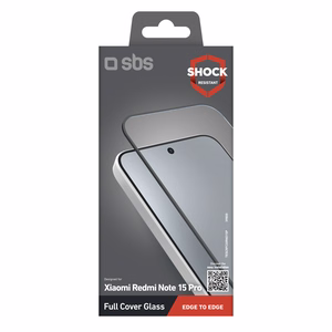 SBS pilnas dangtelis su grūdintu stiklu, skirtas "Xiaomi Redmi Note 15 Pro