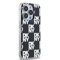 DKNY IML languotas mono raštas dėklas telefonui iPhone 15 Pro - juodas