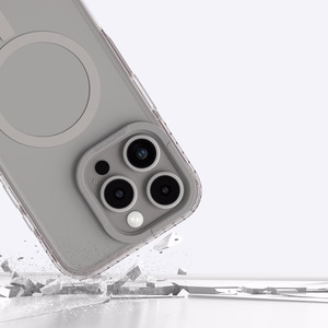 AmazingThing Titan Pro Magnetinis dėklas su magnetiniu ringu iPhone 16 Pro Max - pilkas