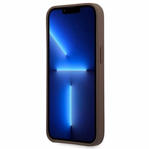Guess GUHCP14X4GMGBR iPhone 14 Pro Max 6,7 kietas dėklas 4G Big Metal Logo - rudas