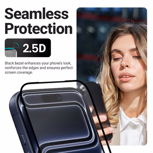 Crong EasyShield 2-Pack grūdinti apsauginiai ekrano stiklai, skirti iPhone 17e / 16e / 14 / 13 / 13 Pro, 2 vnt.