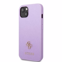 Guess GUHCP13MPS4MU iPhone 13 6.1" violetinis/violetinis kietas dėklas Saffiano 4G mažas metalinis logotipas
