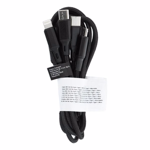 Kabelis 3in1 Type C į Lightning / Type C / Micro USB 2,4A C171 1,2 m juodas