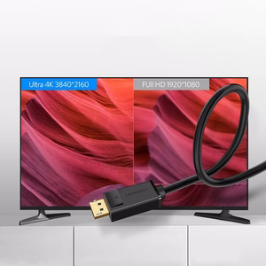 Kabelis Ugreen DP102 DisplayPort to DisplayPort 1.0m juodas