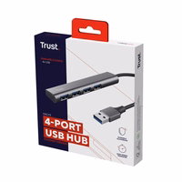 Trust Halyx USB 3.2 Gen 1 (3.1 Gen 1) Type-A 5 Mbit/ai Juoda, Pilka