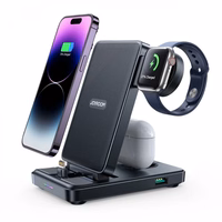 Belaidis įkroviklis Joyroom "JR-WQS02 4in1" juodas (iPhone / Apple Watch / Airpods)