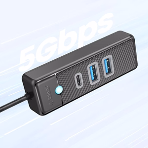 Orico PWC2U-U3 3-port USB hub 2x USB-A 3.0 1x USB-C 3.0 1.8 m - black