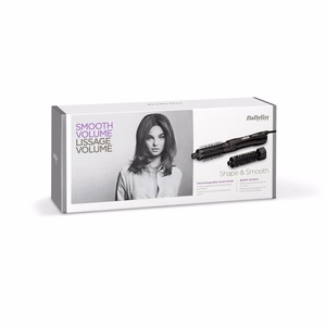 BaByliss Shape & Smooth AS82E – kaitinamas plaukų tiesinimo šepetys, 800 W, juodas