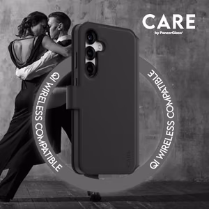 CARE by PanzerGlass Funkcinis Tango 2in1 piniginės dėklas telefonui Samsung Galaxy S25+ - Juodas
