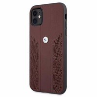 BMW odinis perforuotas dėklas telefonui iPhone 11 / Xr - raudonas