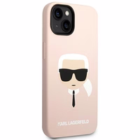 Karl Lagerfeld Silikoninis Karlo Galva MagSafe dėklas iPhone 14 Plus - šviesiai rožinis
