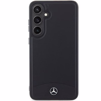 Mercedes odinis tekstūrinis ir lygus Magnetinis dėklas telefonui Samsung Galaxy S24 - juodas